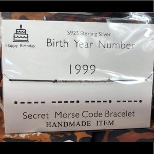 Birth Year Number Morse Code Bracelet